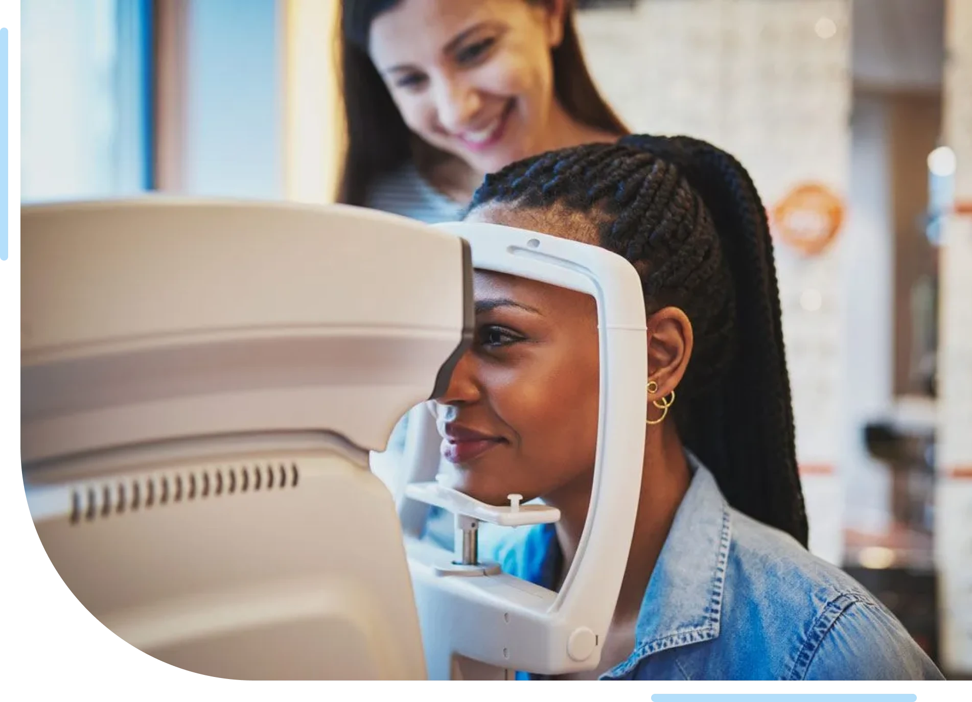 Eye test at the clinic